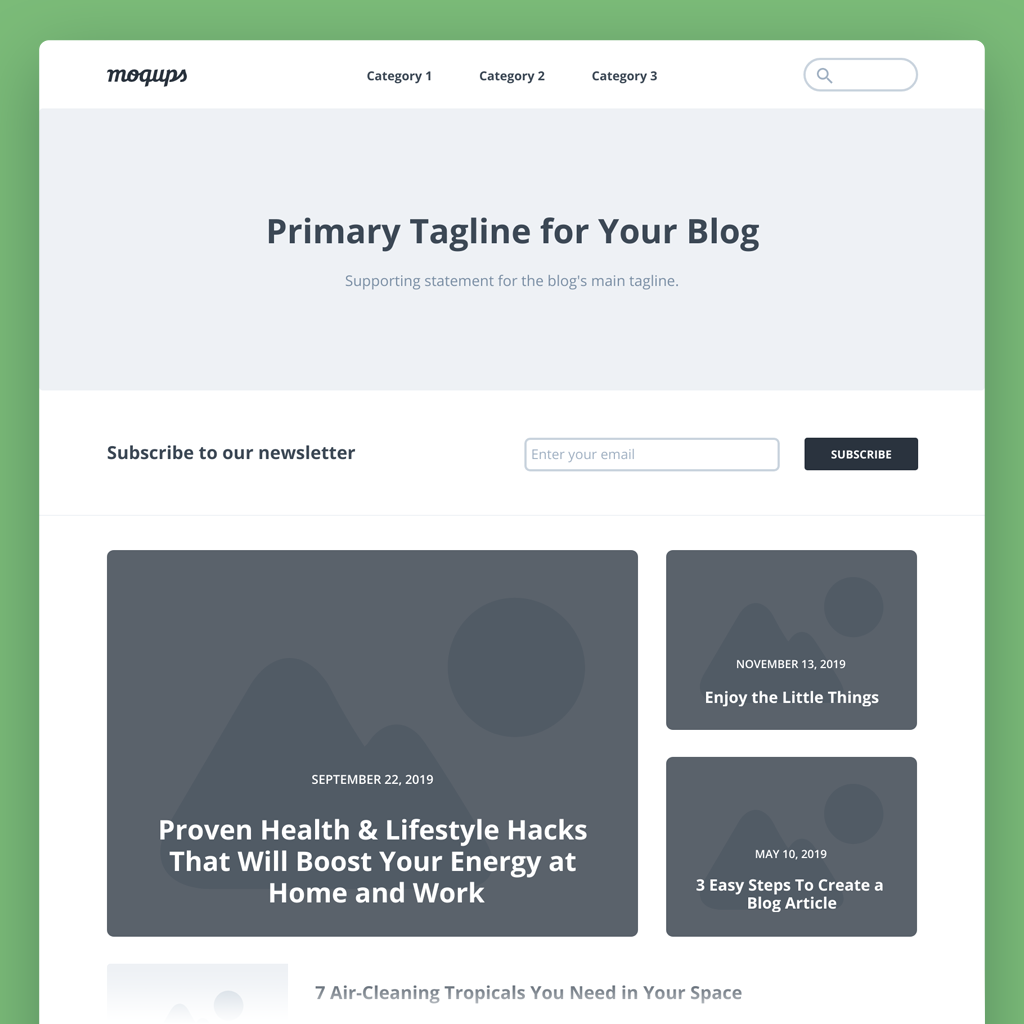 Blog Page Wireframe Template Blog Page Wireframe Template