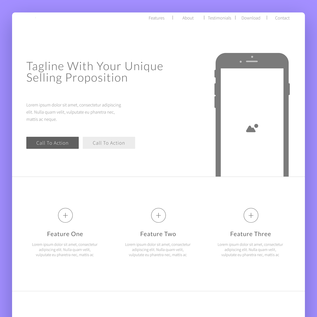 landing page wireframe template landing page wireframe template