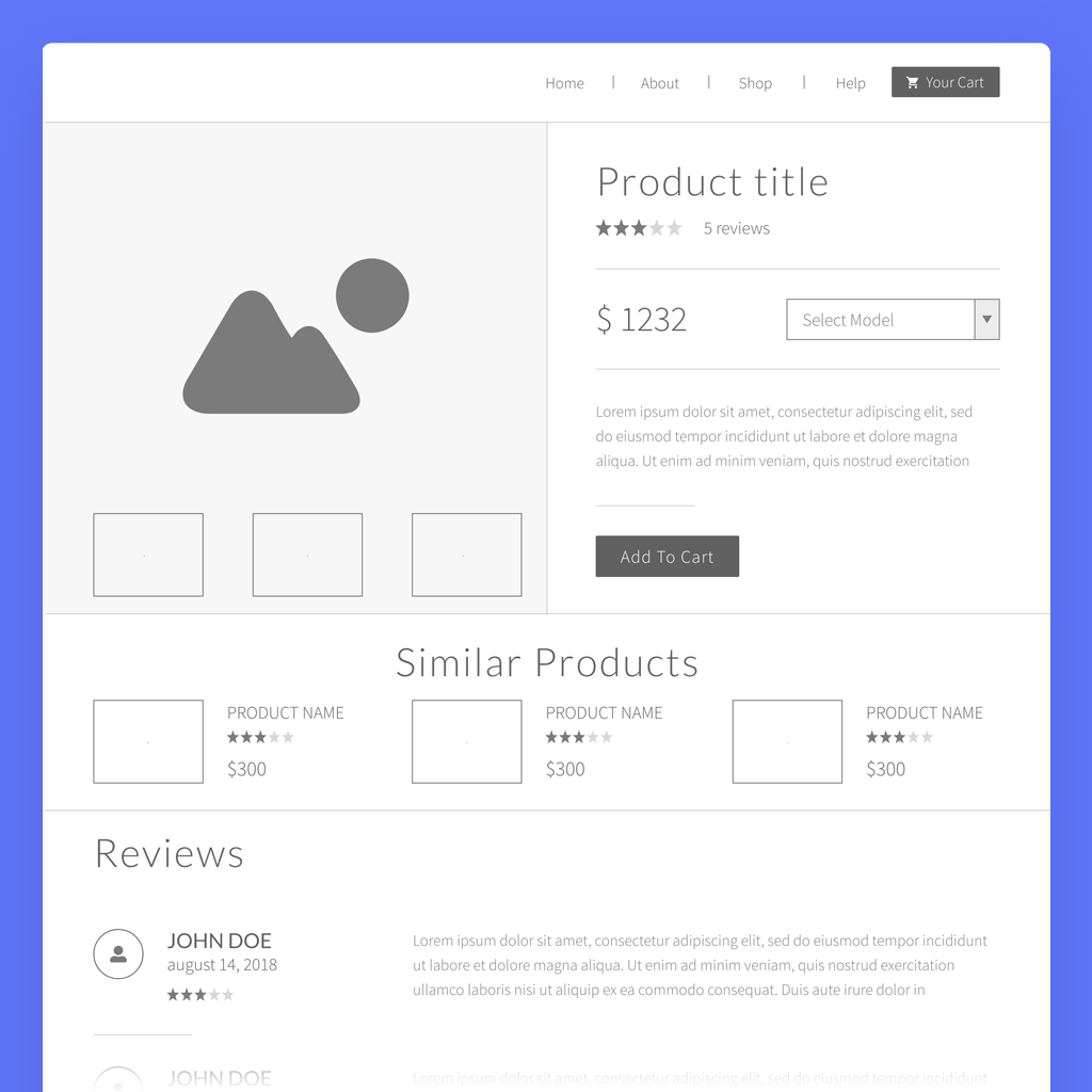 product page wireframe template product page wireframe template